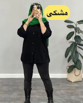 مانتو زنانه کتان مشکی