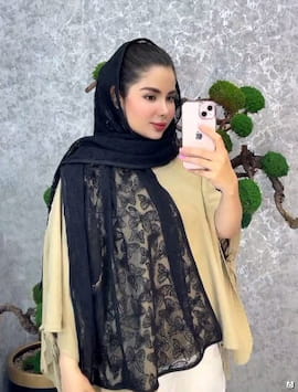 شال زنانه مشکی