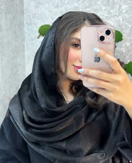 شال زنانه ابریشم تک رنگ