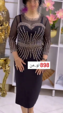 لباس مجلسی زنانه کرپ مشکی