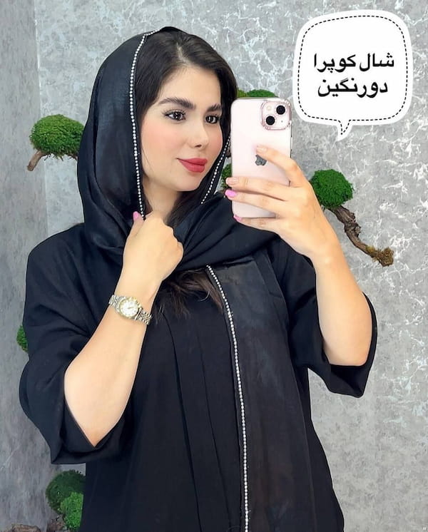 عکس-شال زنانه مشکی