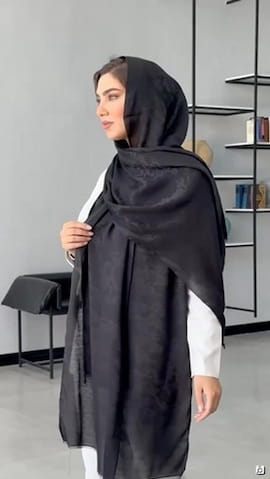 شال زنانه تک رنگ