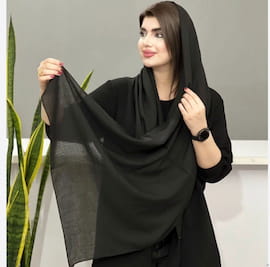 شال زنانه نخ مشکی