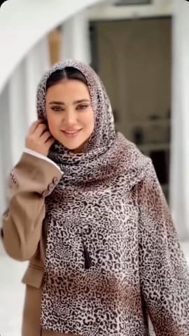 شال زنانه پنبه مشکی