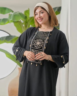 مانتو زنانه پارچه مشکی