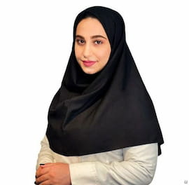 مقنعه زنانه جین مشکی