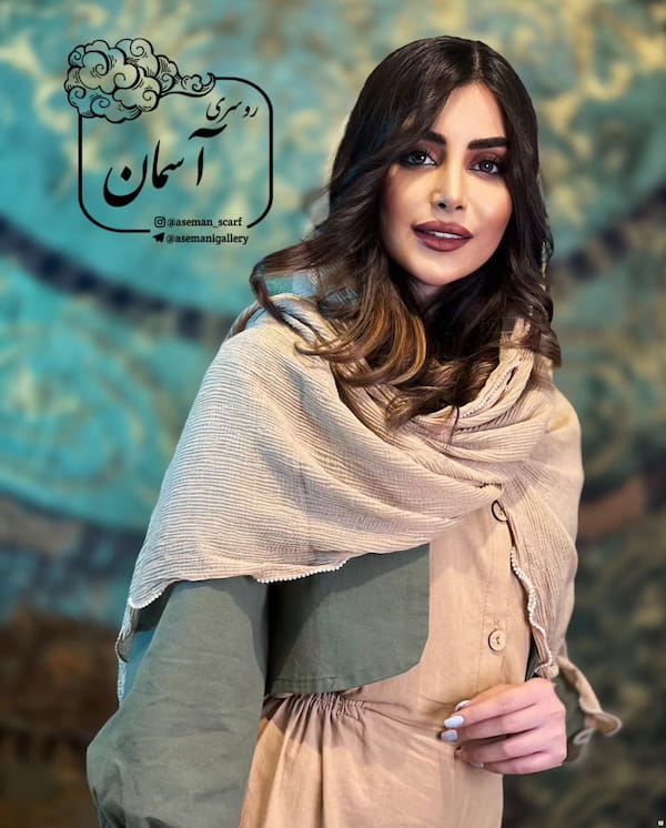 عکس-شال زنانه نخی مشکی