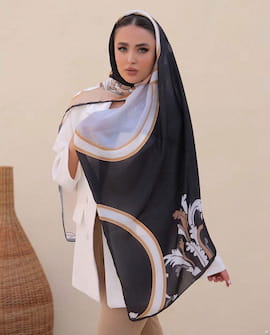 روسری زنانه نخ تک رنگ