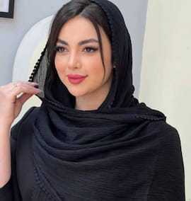 شال زنانه نخ مشکی